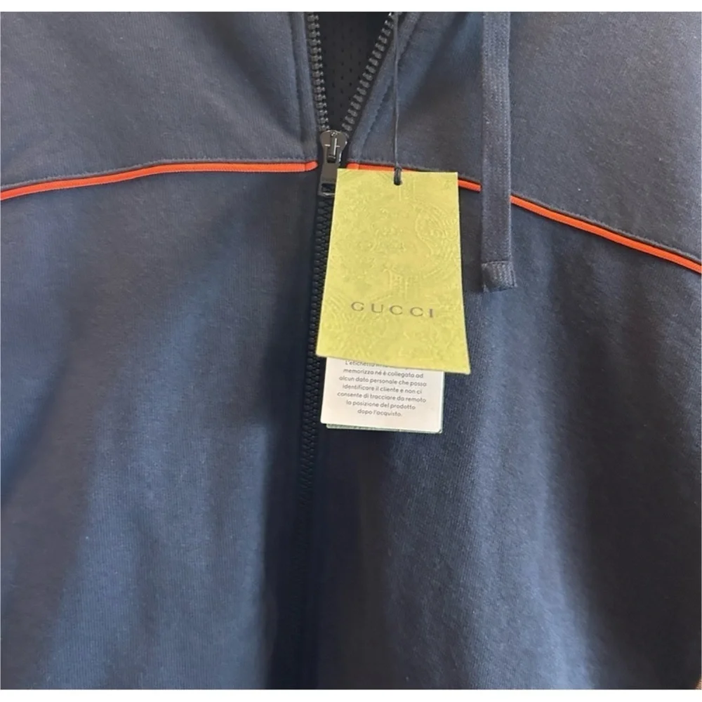 Gucci, cotton jersey, zip jacket signature, GG Supreme jacquard xl